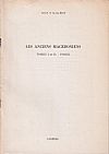 Les anciens Macedoniens. Tomes I et II: Index