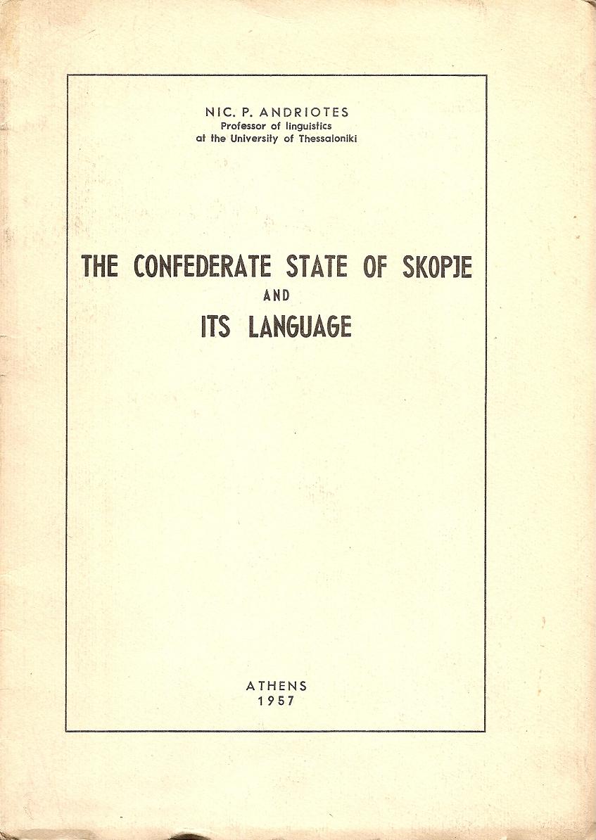 The confederate state o Skopje and its language