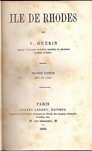 Ile de Rhodes. Seconde édition, avec une carte