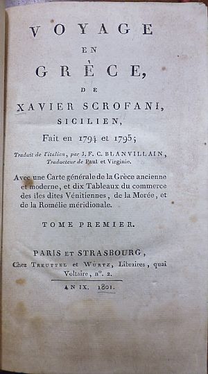 Voyage en Grèce fait en 1794 et 1795; Tome 1-3. Traduit de l Voyage en Grèce fait en 1794 et 1795; Tome 1-3. Traduit de l