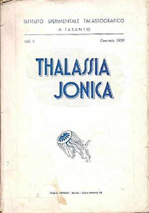 THALASSIA JONICA, Vol. II, GENNAIO 1959