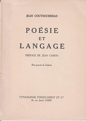 Poésie et langage Poésie et langage
