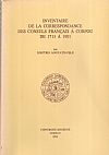 Inventaire de la Correspondance des consuls Français à Corfou de 1713 à 1901