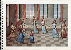 Lykion Ton Hellinidon London, Diary 1989, Greek Dance as depicted in antiquarian engravings