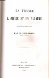 Lettres sur la Turquie - L' Empereur Napoléon III et l' Italie - Le Pape et le Congrès - La France, l'Empire et la Papauté 