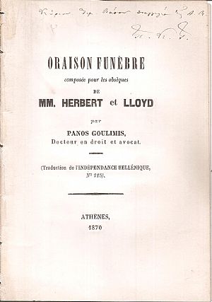 Oraison funèbre composée pour les obsèques de MM. Herbert et Lloyd