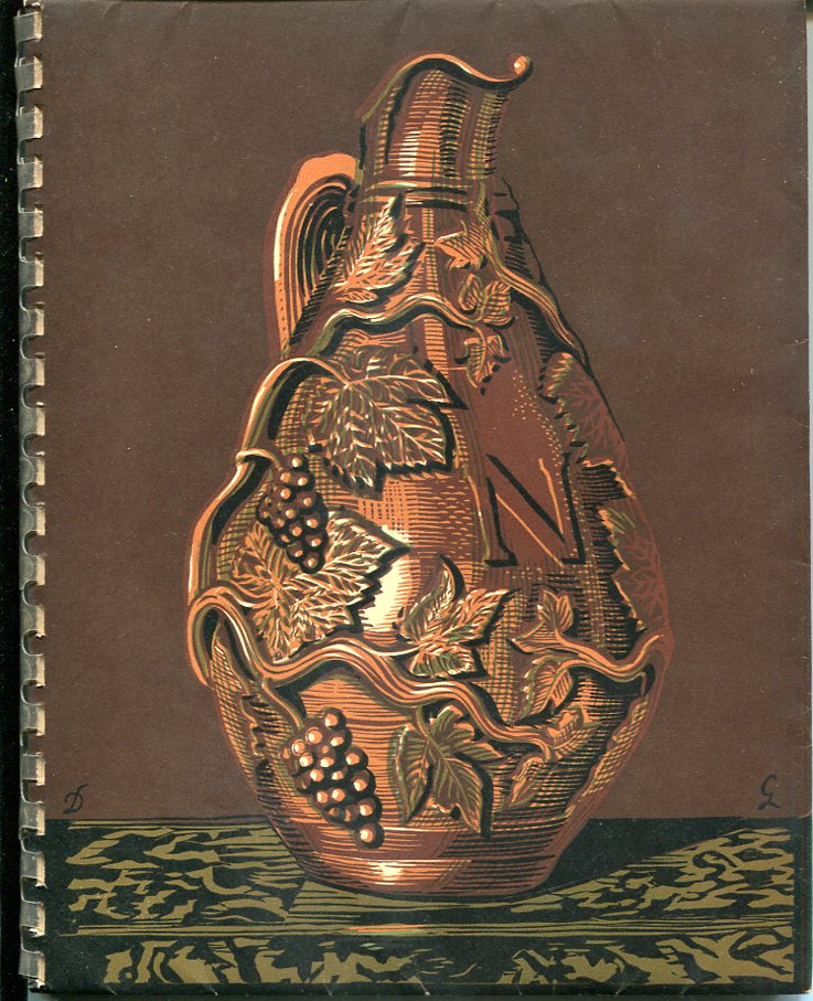 Liste des grands vins fins 1938. Bois en couleurs de Galanis (Δημήτρης Γαλάνης)