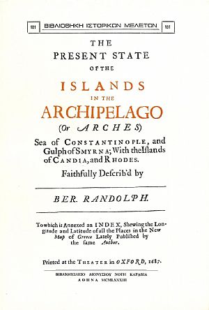 THE PRESENT STATE OF THE ISLANDS IN THE ARCHIPELAGO