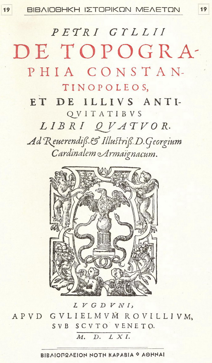 DE TOPOGRAPHIA CONSTANTINOPOLEOS ET DE ILLIUS ANTIQUITATIBUS